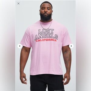 NOVA MEN “Lost Angels California” Pink Graphic Tee – Size 3XL (Brand New)